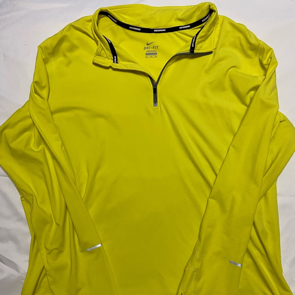 Women’s bright yellow Nike pullover